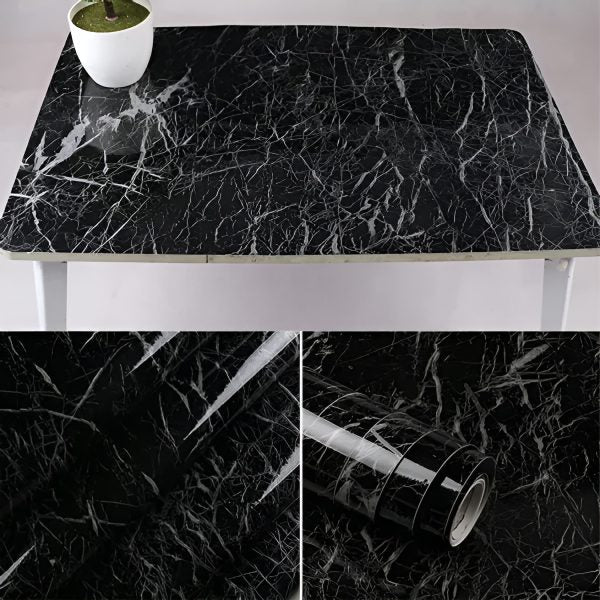 Black Marble Wall Sticker Sheet